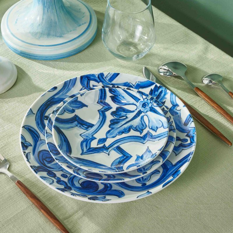 dolce gabbana casa blu mediterraneo bread plate round blue 17cm set of 2