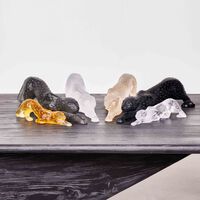 Zeila Panther Sculpture Medium Gold lalique zeila panther sculpture medium gold