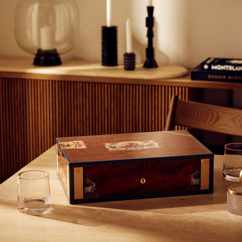 elie bleu flora de alba cigar humidor brown