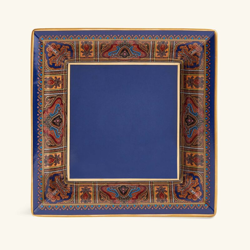 etro cachemire trinket tray square small blue