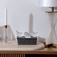 lalique piou tail down sculpture small clear