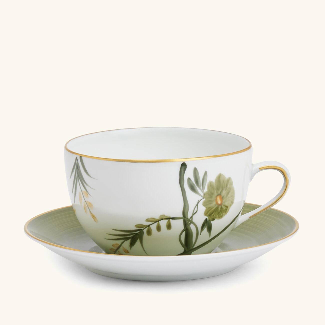 marie daage bouquet de vie cup   saucer green