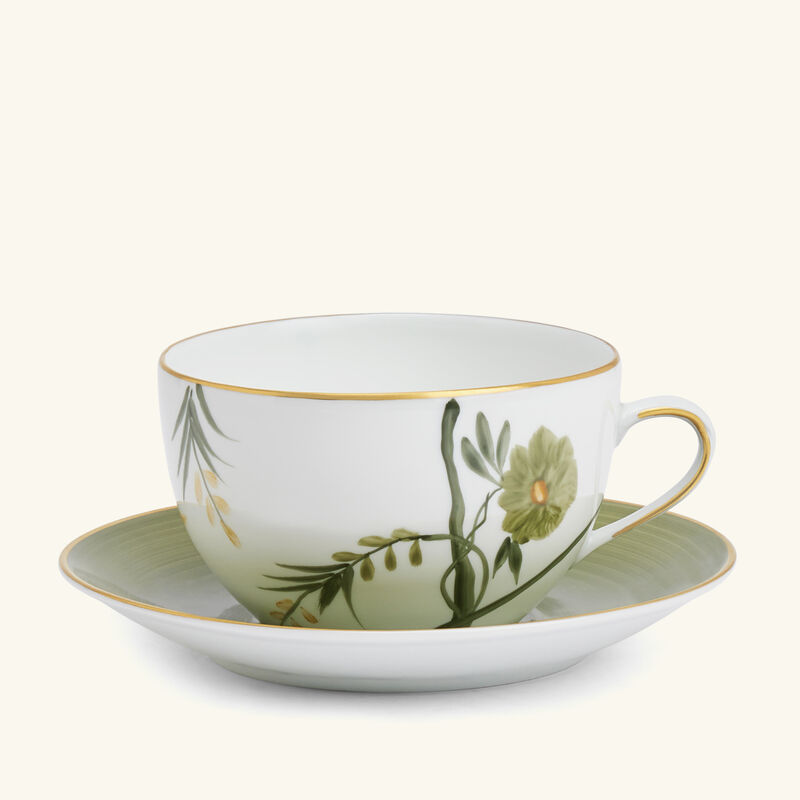 marie daage bouquet de vie cup   saucer green