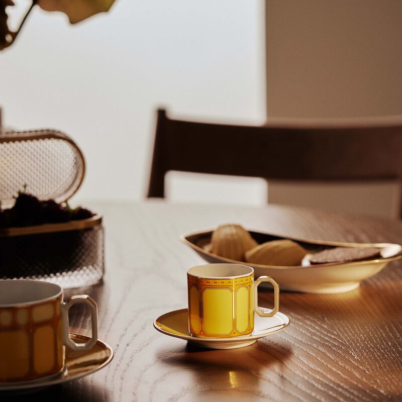 روزنتال فنجان القهوة سيغنوم جونكيل مع صحنه أصفر