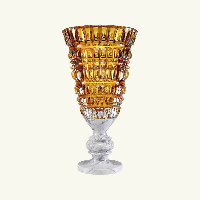 باكارا مزهرية نيو آنتيك الكبيرة جدًا صفراء