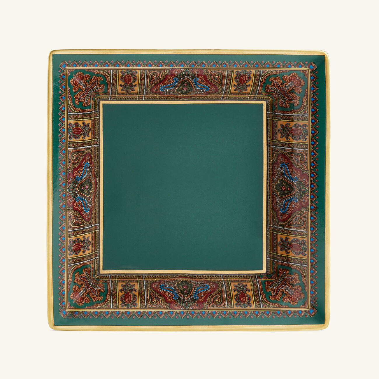 Cachemire Trinket Tray Square Small Green etro cachemire trinket tray square small green