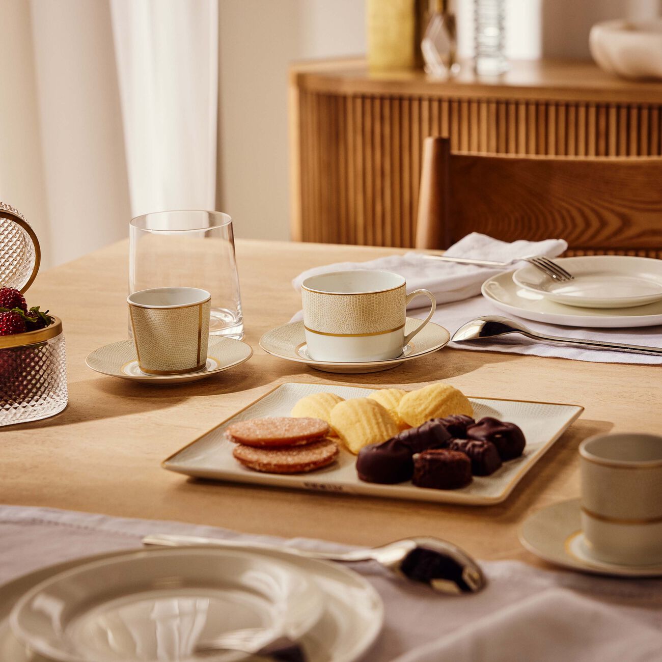 bernardaud sauvage blanc tea cup gold