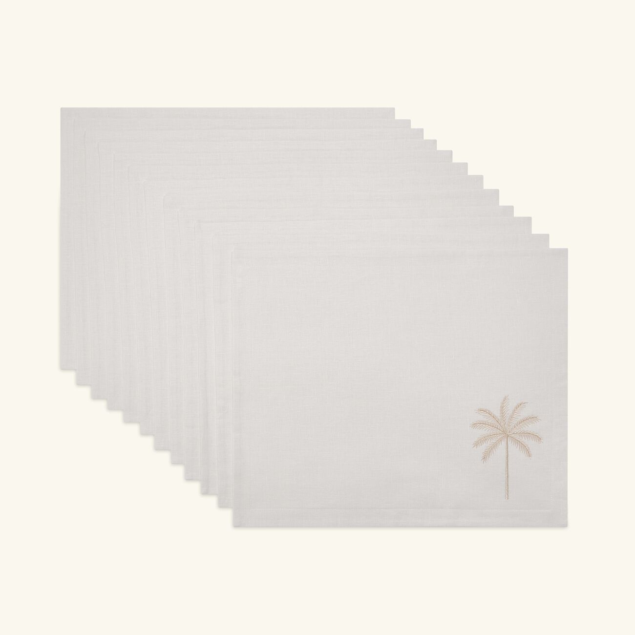 catherine denoual palm tree placemat beige