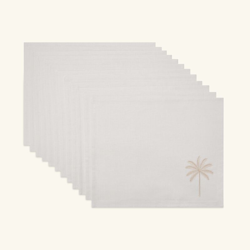 catherine denoual palm tree placemat beige