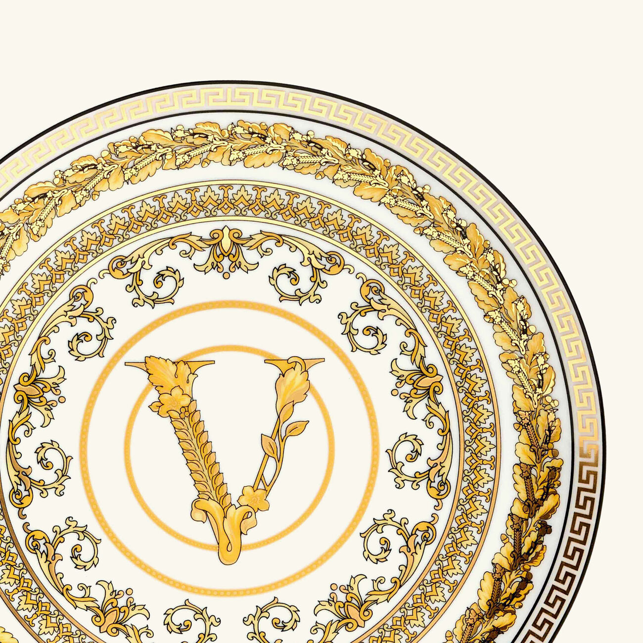 versace virtus gala plate round white 17cm