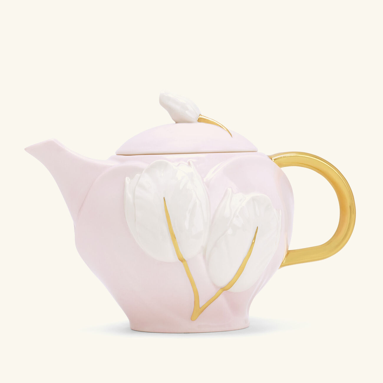 villari tulip tea pot pink