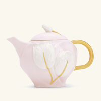 villari tulip tea pot pink
