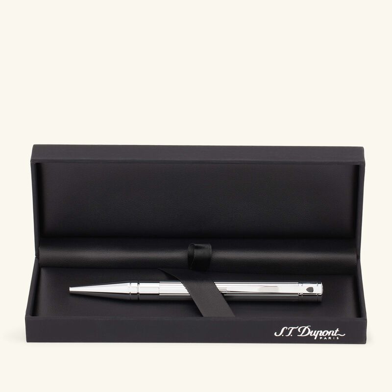 st dupont d initial ballpoint pen silver