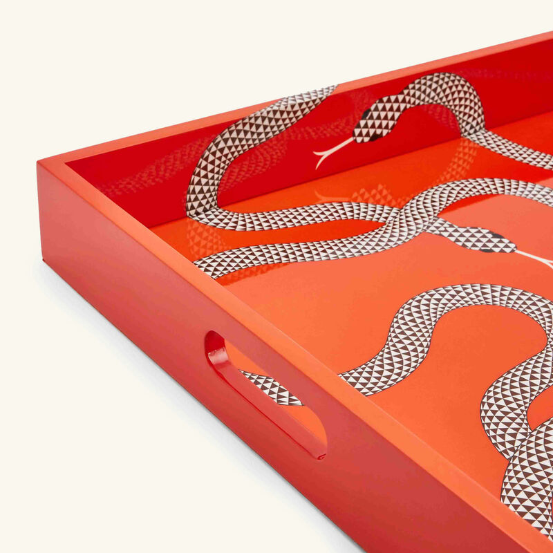 Eden Tray Rectangular Large Orange jonathan adler eden tray rectangular large orange