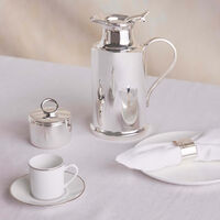 christofle gilded demitasse tea cup   saucer silver