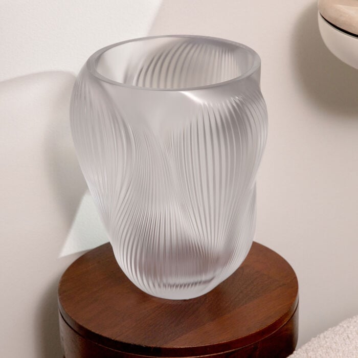 Alize Vase Large Clear lalique alize vase large clear