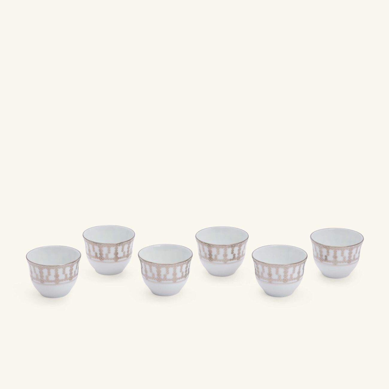 haviland tiara arabic coffee cup silver set of 6