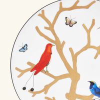 bernardaud aux oiseaux service plate round gold 31cm