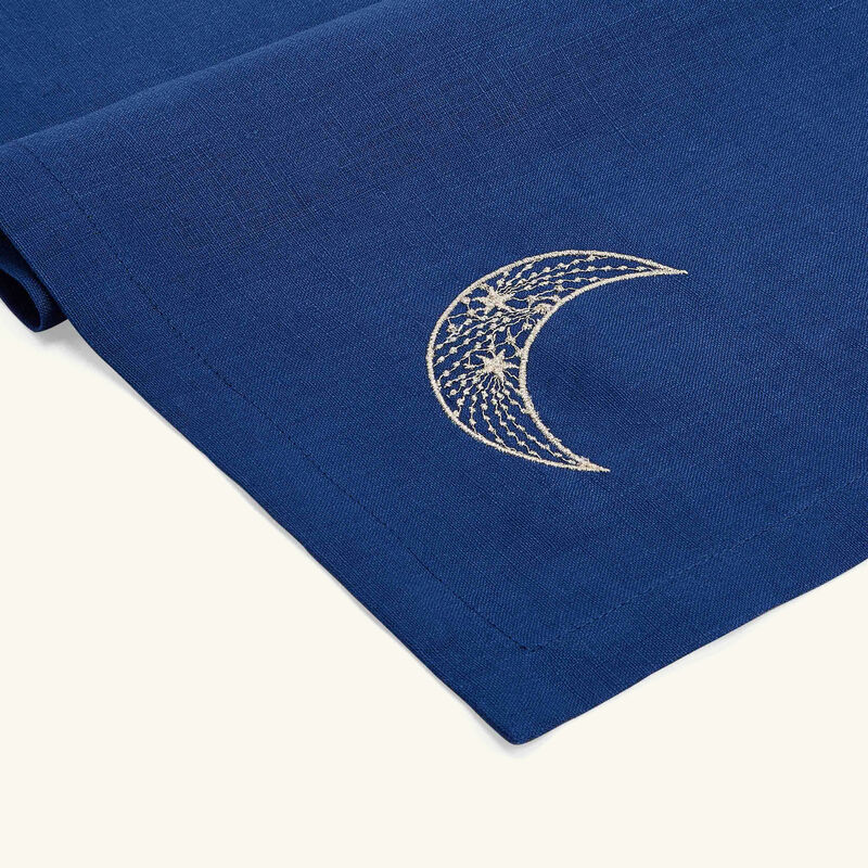 Crescent Napkin Blue Set Of 6 catherine denoual crescent napkin blue set of 6