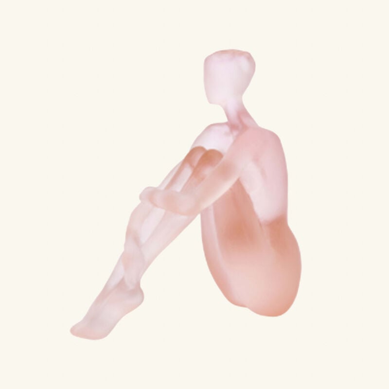 دوم منحوتة ميديتيشن صغيرة وردية