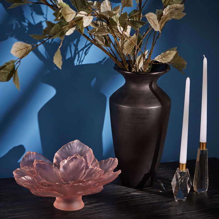 daum camellia centerpiece medium pink