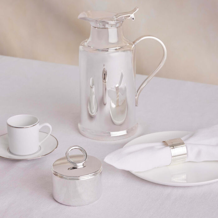 christofle vertigo sugar bowl silver plated