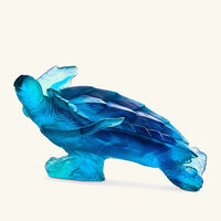 daum mer de corail sea turtle figurine small blue