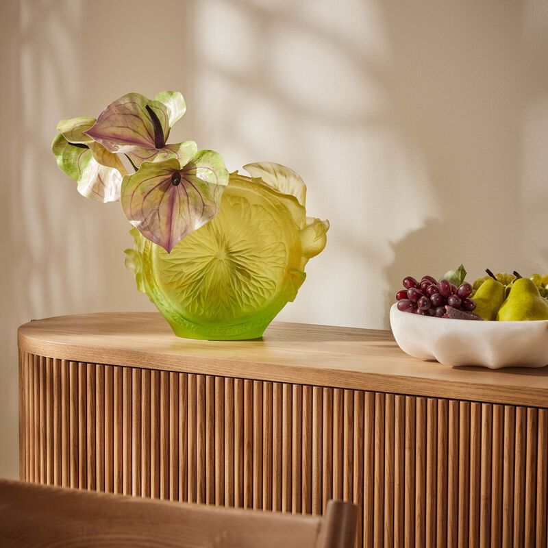 Citrus Vase Large Yellow Limited Edition daum citrus vase large yellow limited edition