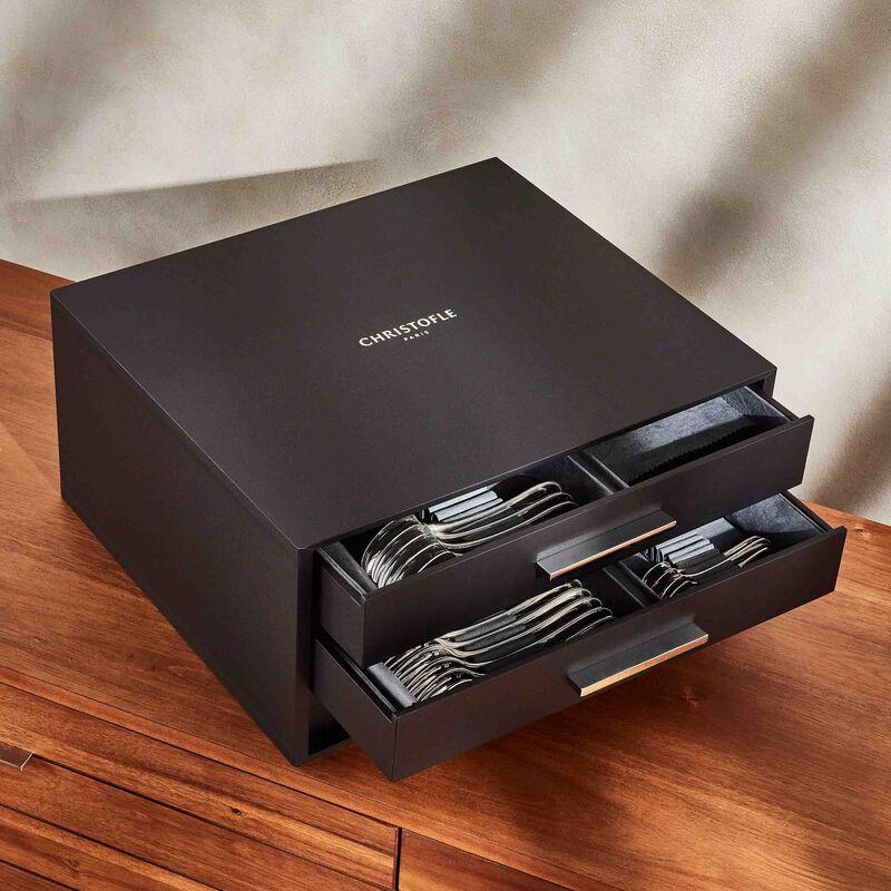 christofle perles flatware set 75 pieces silver plated