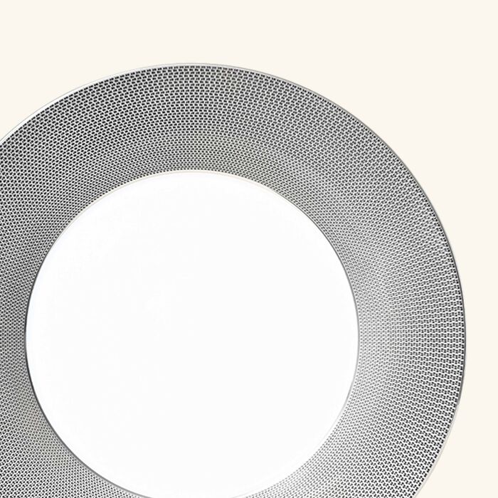 Maille Platine Service Plate Round Silver 31cm bernardaud maille platine service plate round silver 31cm
