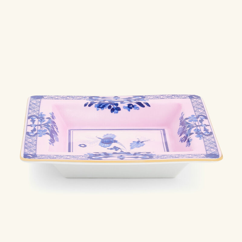 Oriente Italiano Azalea Trinket Tray Square Small Pink ginori 1735 oriente italiano azalea trinket tray square small pink