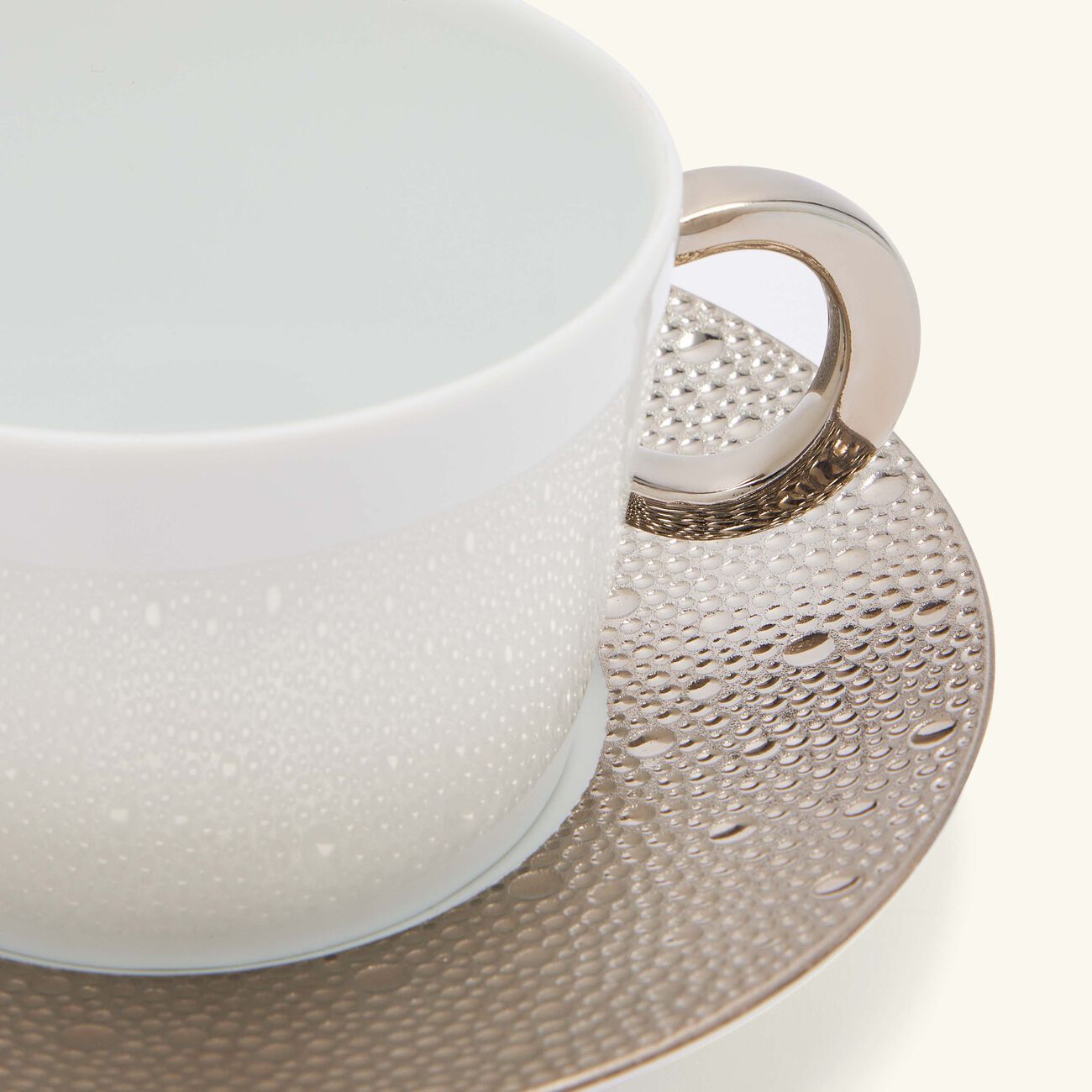 Ecume Tea Cup & Saucer White bernardaud ecume tea cup saucer white