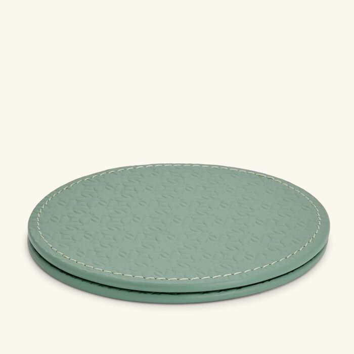 giobagnara elie saab monogram coaster agata green set of 2