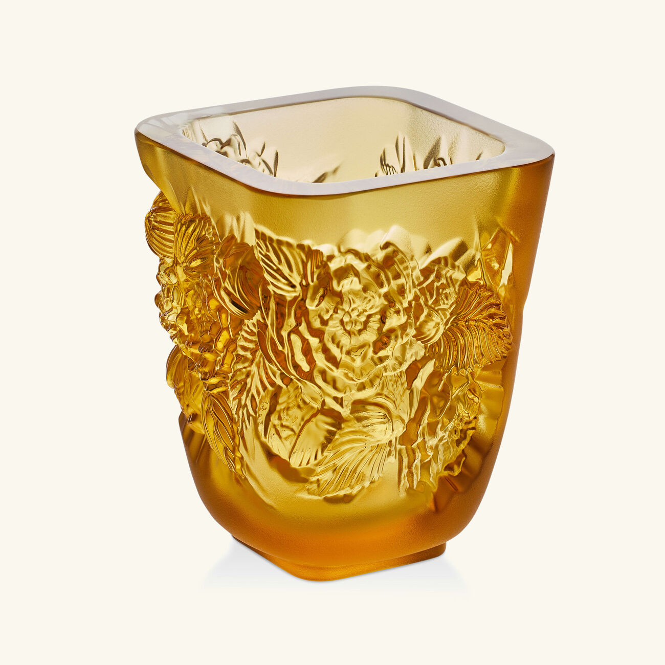 Pivoines Vase Mini Yellow lalique pivoines vase mini yellow