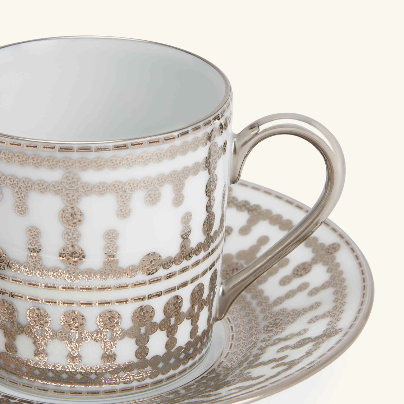 haviland tiara coffee cup saucer silver set of 4