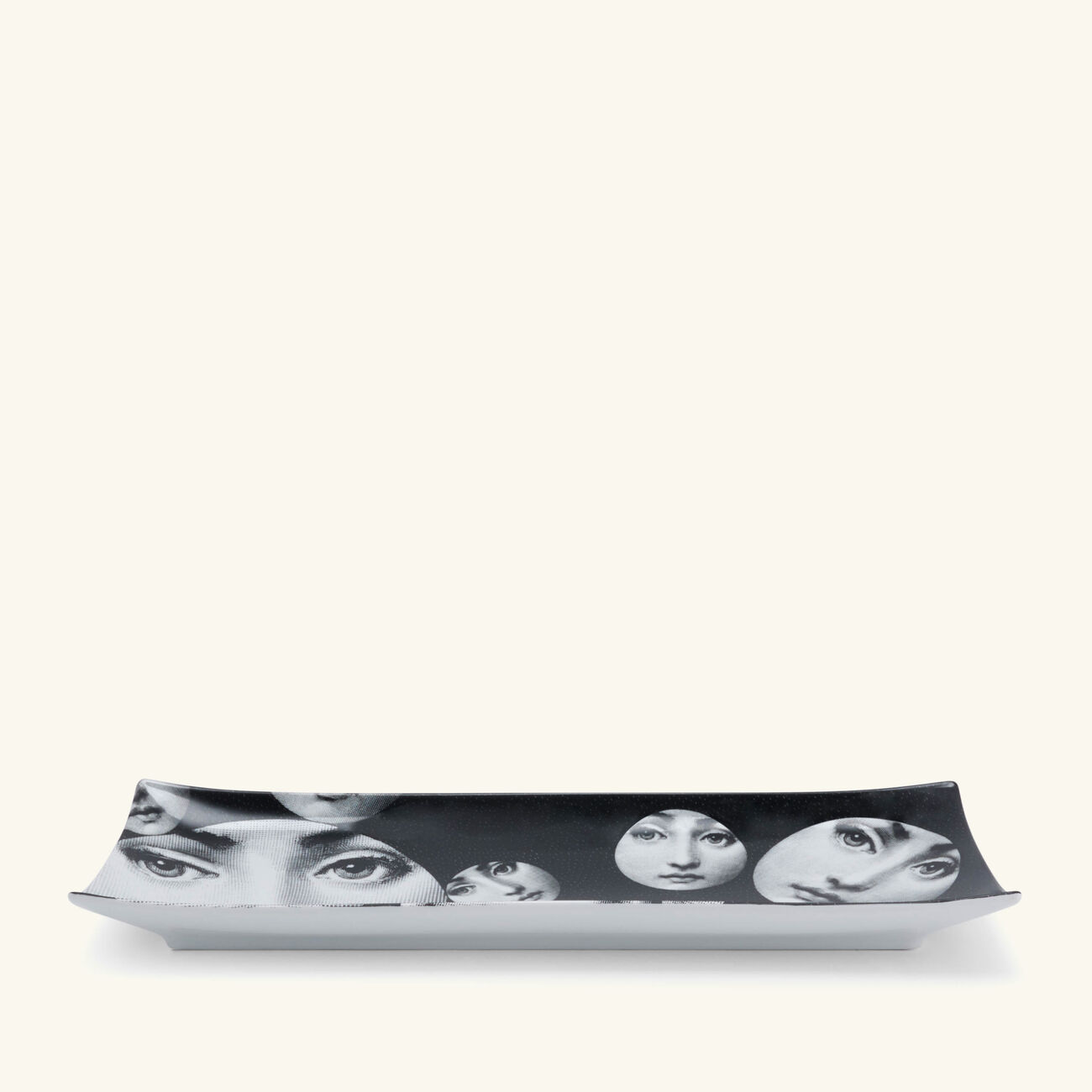 Tema e Variazioni no.242 Tray Rectangular Small Black fornasetti tema e variazioni no 242 tray rectangular small black