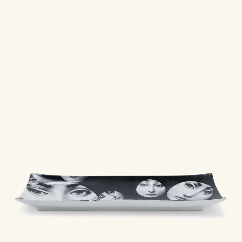 Tema e Variazioni no.242 Tray Rectangular Small Black fornasetti tema e variazioni no 242 tray rectangular small black