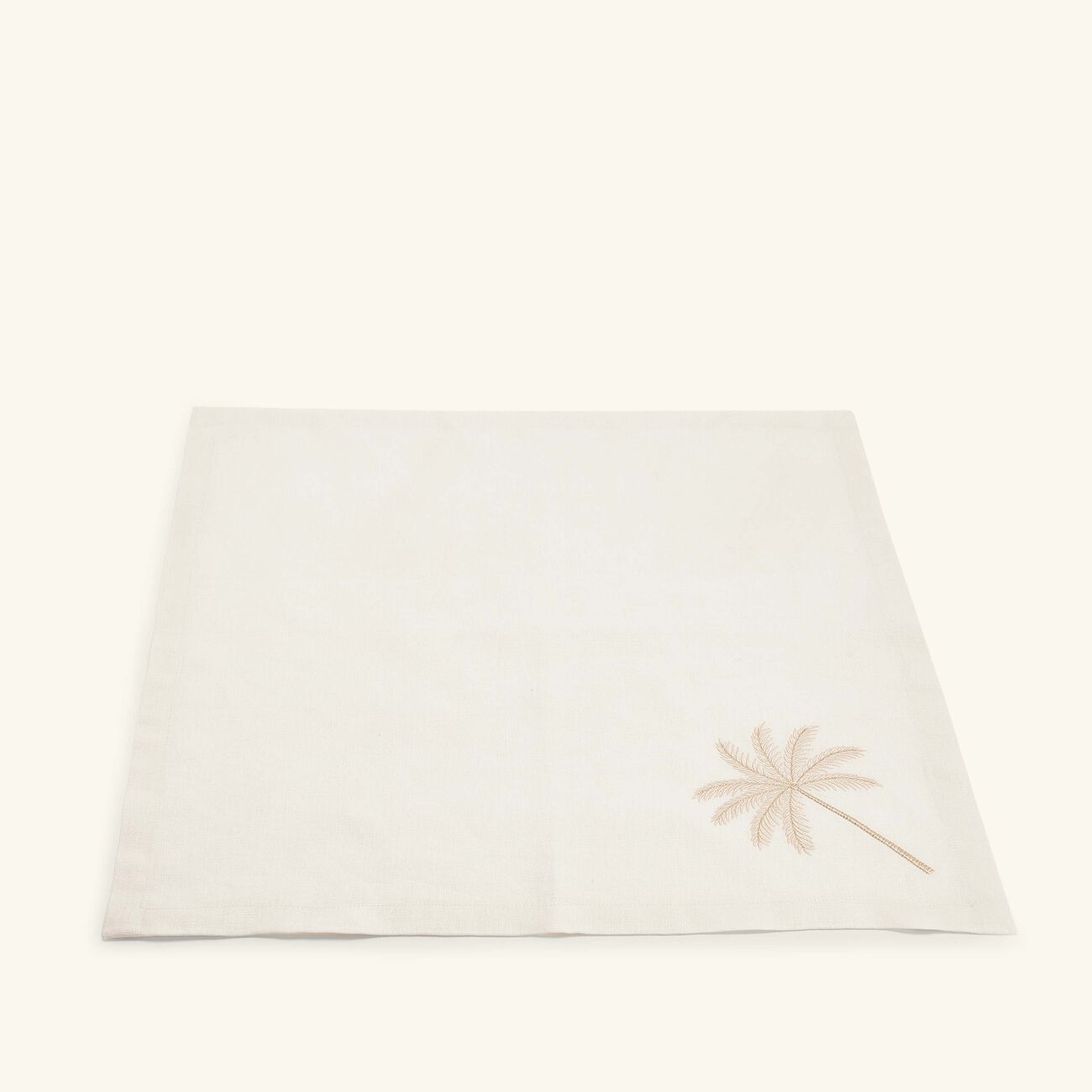 catherine denoual palm tree napkin beige