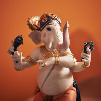 Dancing Ganesha Sculpture Medium White lladro dancing ganesha sculpture medium white