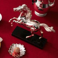 christofle lunar new year horse sculpture silver plated