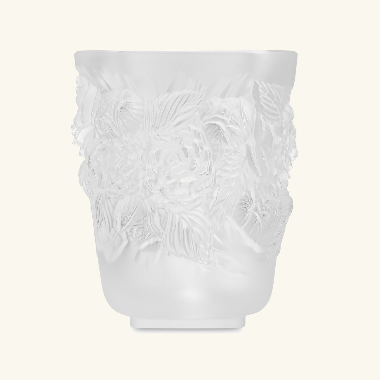 lalique pivoines vase mini clear