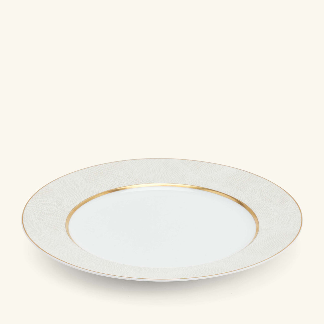 bernardaud sauvage blanc dinner plate round gold 26cm