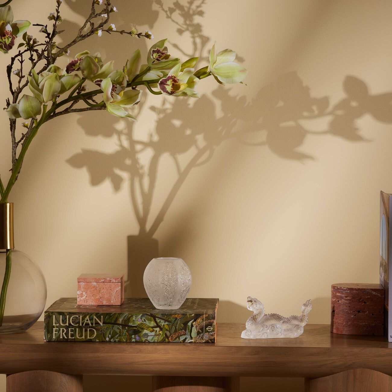 لاليك مزهرية ساكورا صغيرة جدًا شفافة