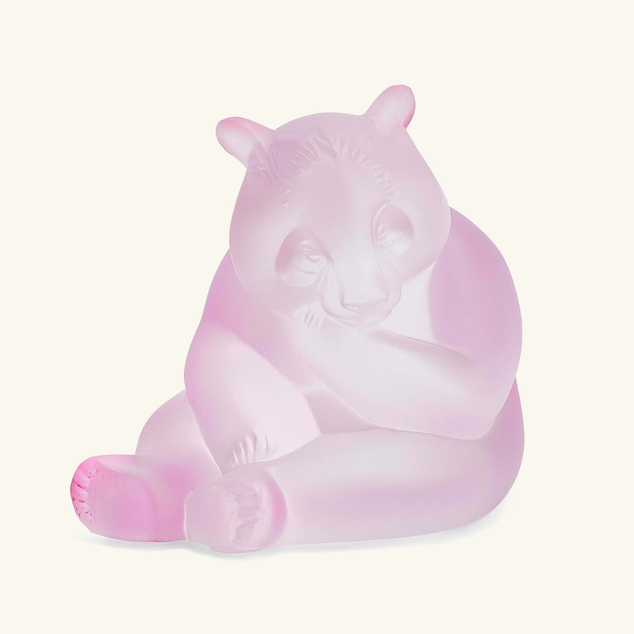 Panda Sculpture Small Pink lalique panda sculpture small pink
