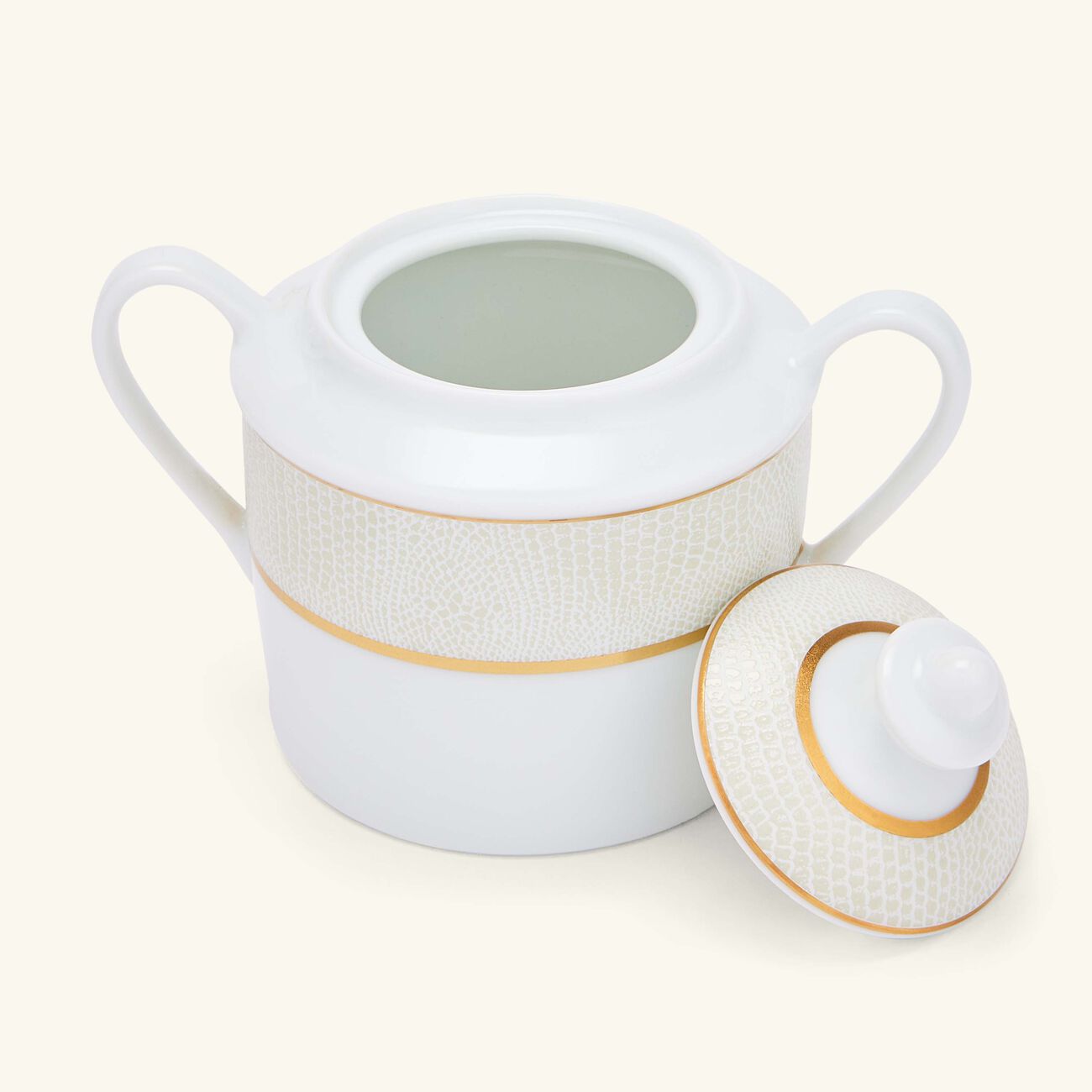 Sauvage Blanc Sugar Bowl Gold bernardaud sauvage blanc sugar bowl gold