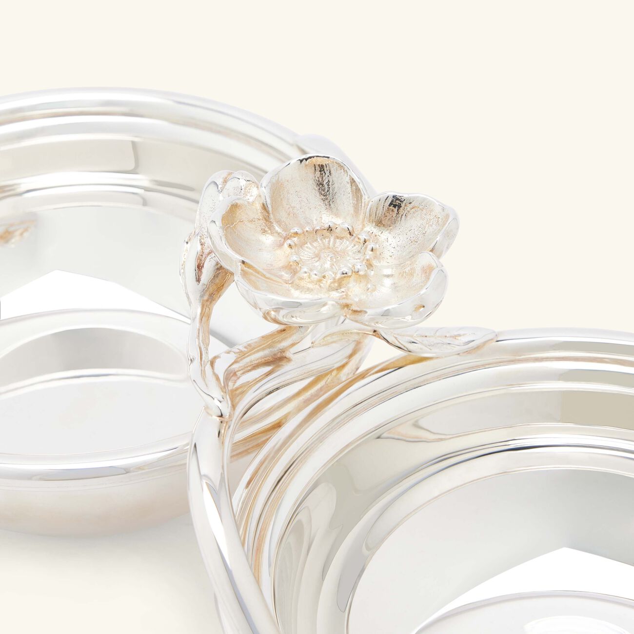 christofle anemone serving bowl silver plated