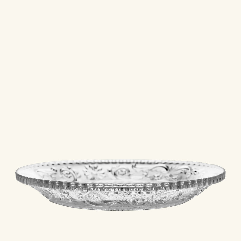 baccarat arabesque bread plate round clear 15cm