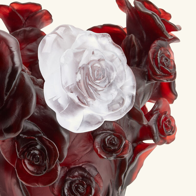 Rose Passion Vase Medium Red Limited Edition daum rose passion vase medium red limited edition