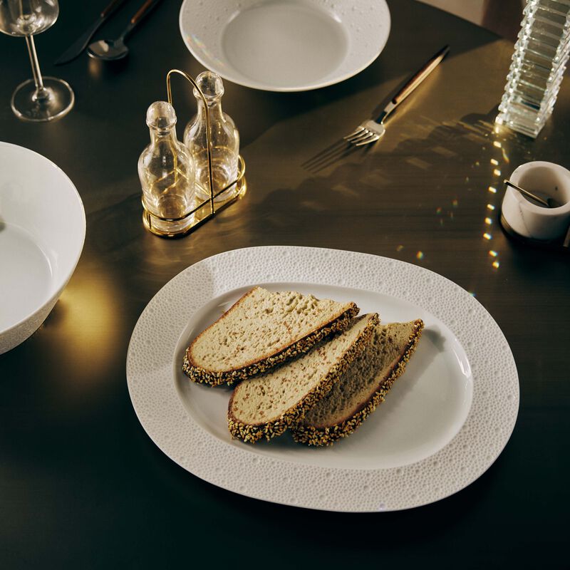 bernardaud ecume serving platter oval white 35cm