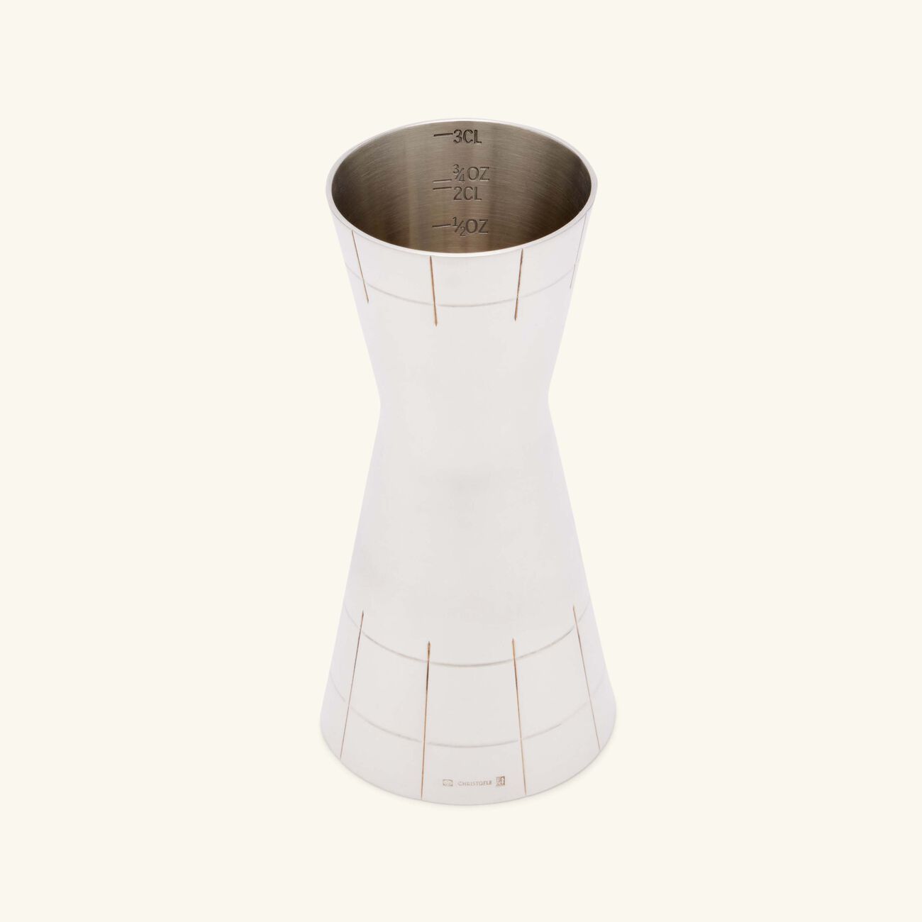 christofle graphik jigger silver plated